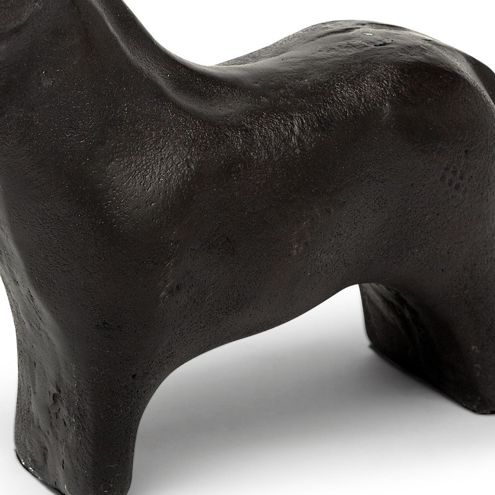 Black Cast Aluminum Horse Shaped Sculpture