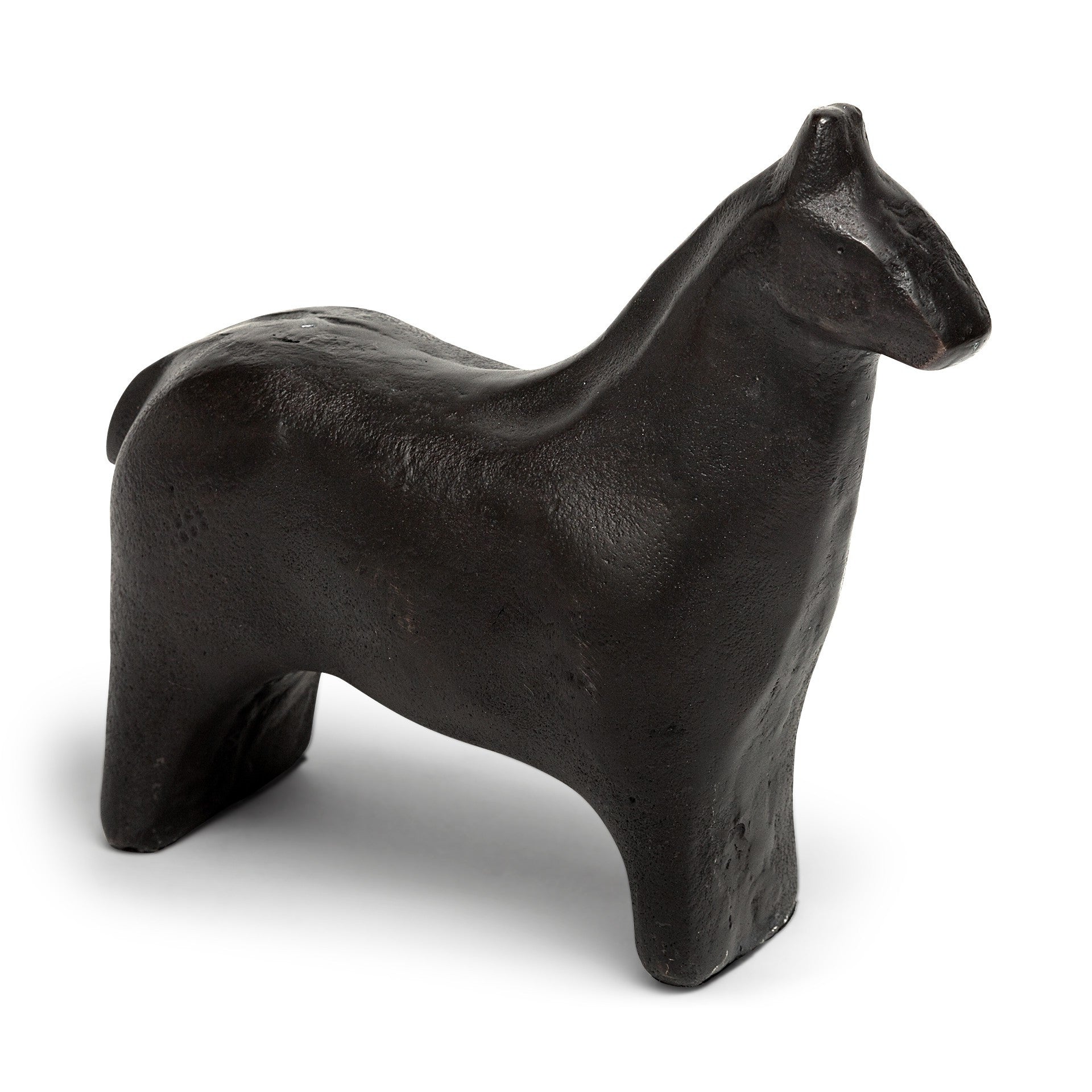 Black Cast Aluminum Horse Shaped Sculpture