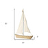 Wooden Sailboat Sculpture