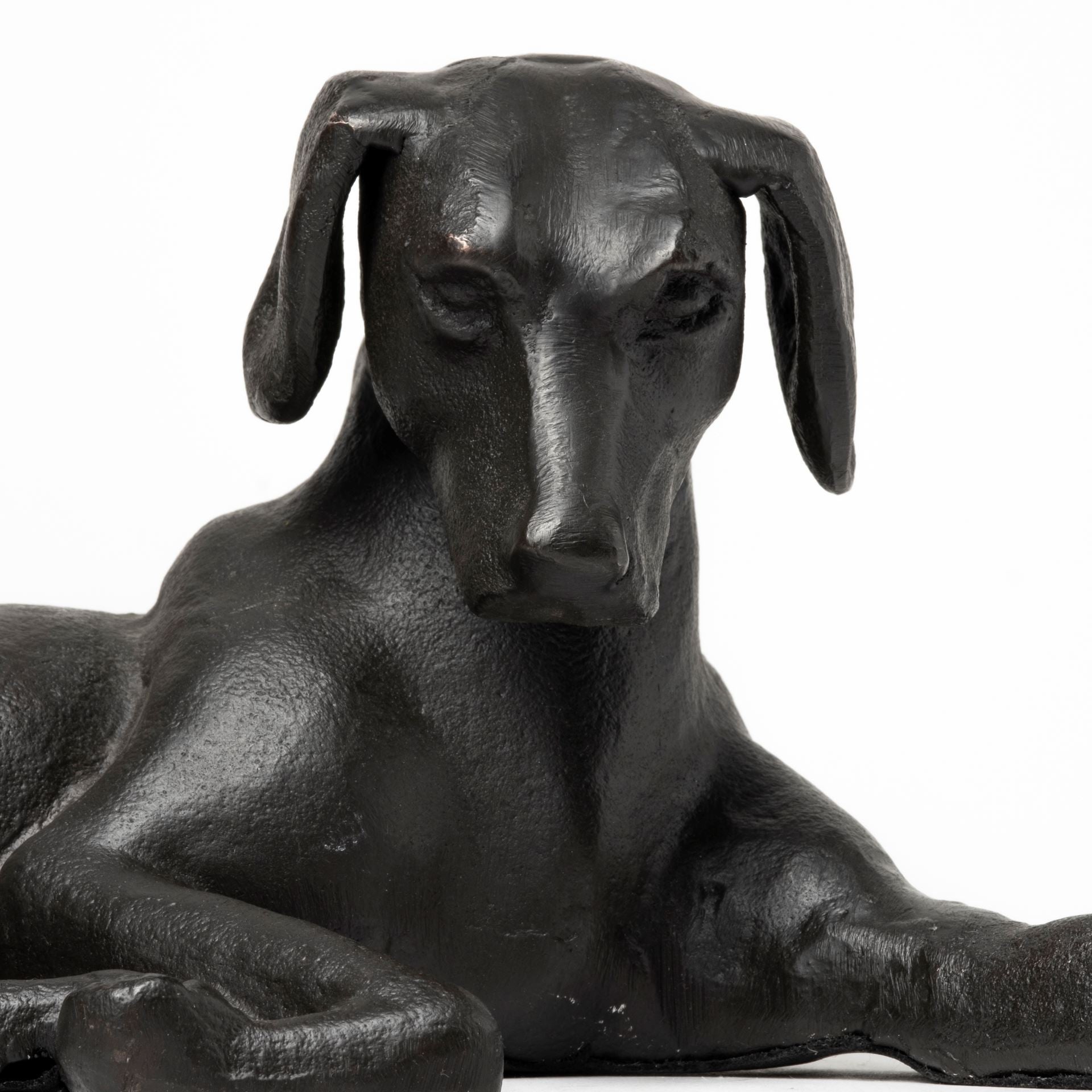 Black Metal Labrador Dog Sculpture