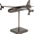 Gray Metal Bomber Plane Sculpture