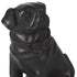 Black Resin Pug Dog Sculpture