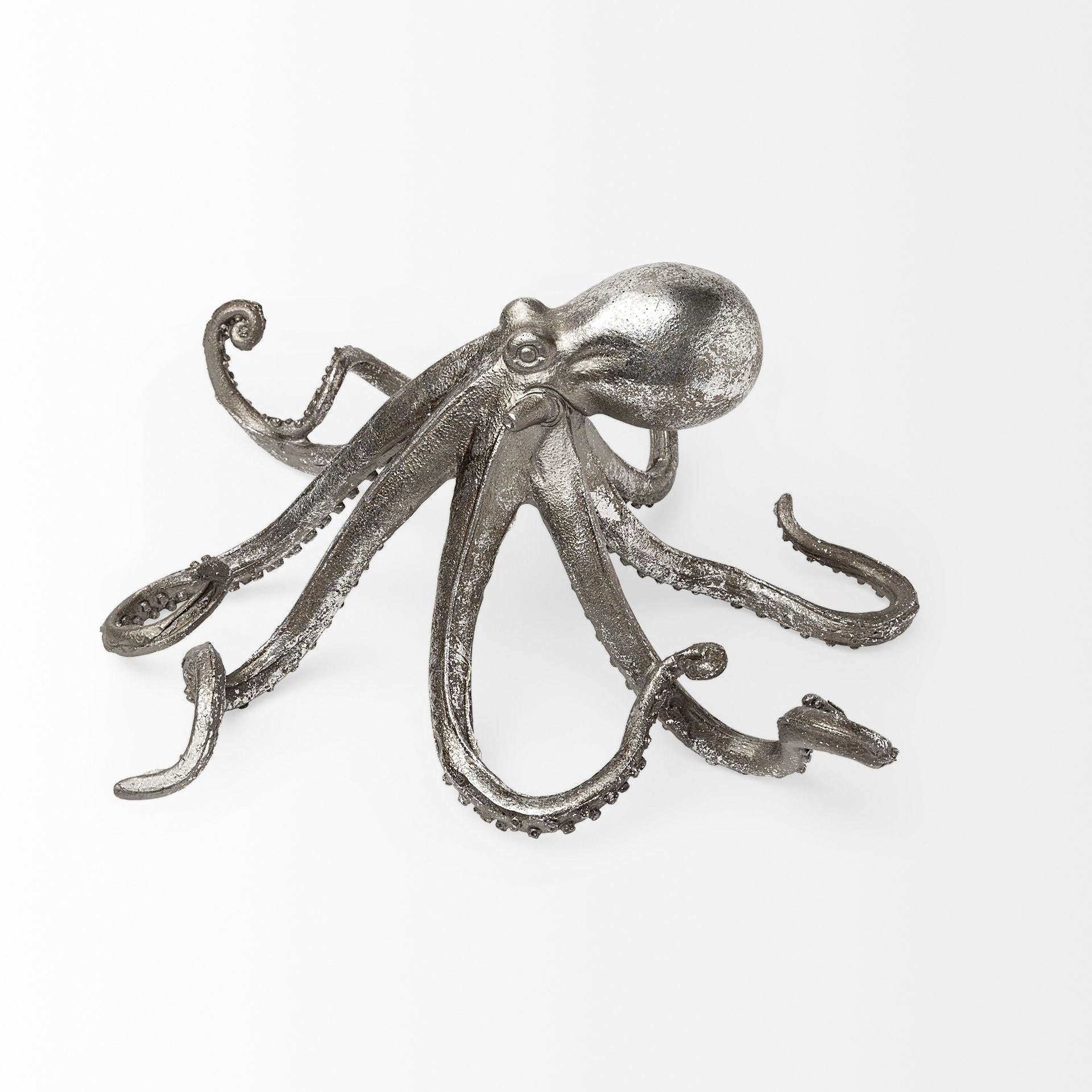 Petite Silver Resin Octopus Sculpture