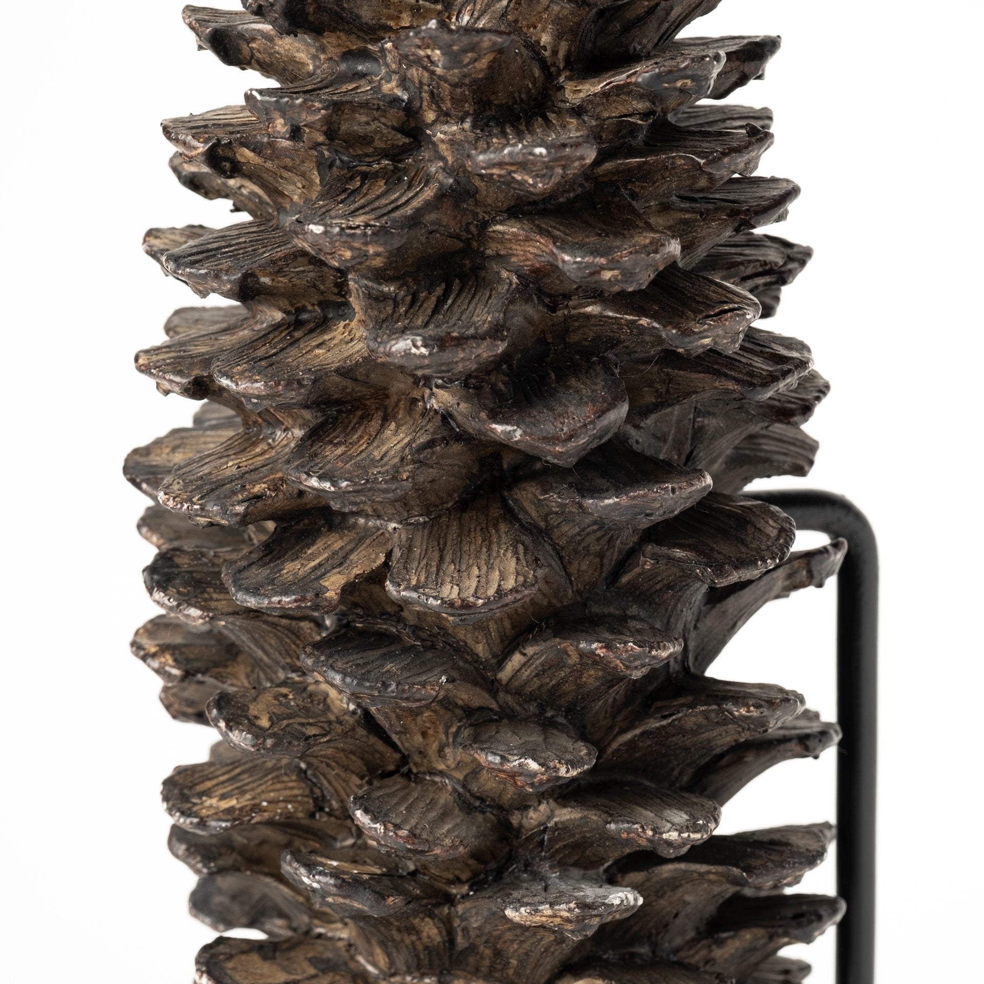 Petite Brown Resin Pinecone Shaped Decor Piece