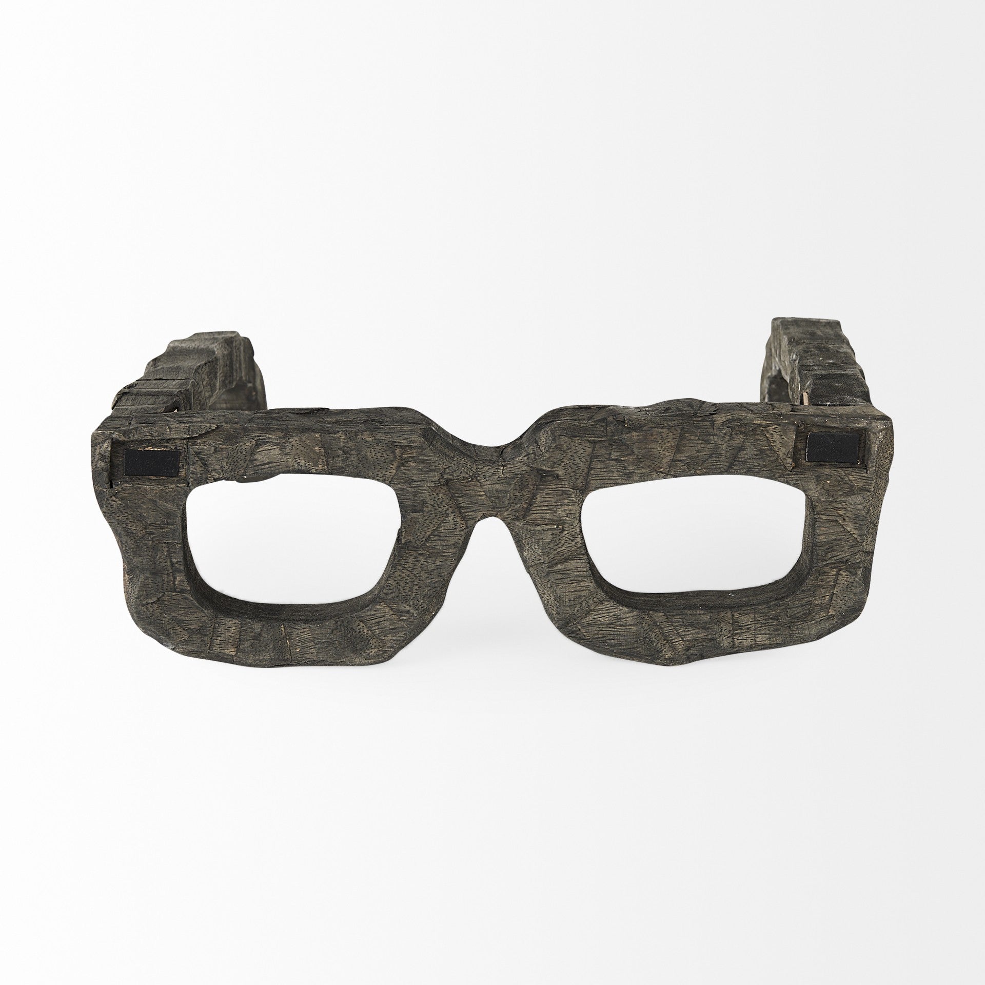 Eugene Rustic Brown Wooden Eyeglass Sculpture