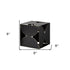 8" Contemporary Black Metal Geo Cube Sculpture