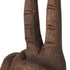 Dark Brown Wooden Peace Sign Decor Piece