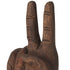 Dark Brown Wooden Peace Sign Decor Piece