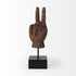 Dark Brown Wooden Peace Sign Decor Piece