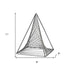 Contemporary Gray Metal Triangular Decor Piece