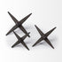 Set Of Three Black Metal Star Decor Pieces