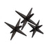 Set Of Three Black Metal Star Decor Pieces