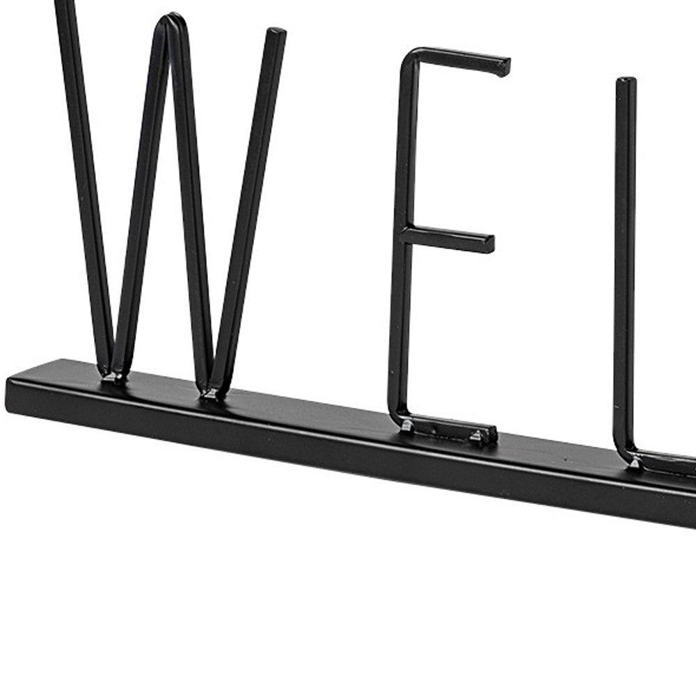 Black Metal Welcome Sign