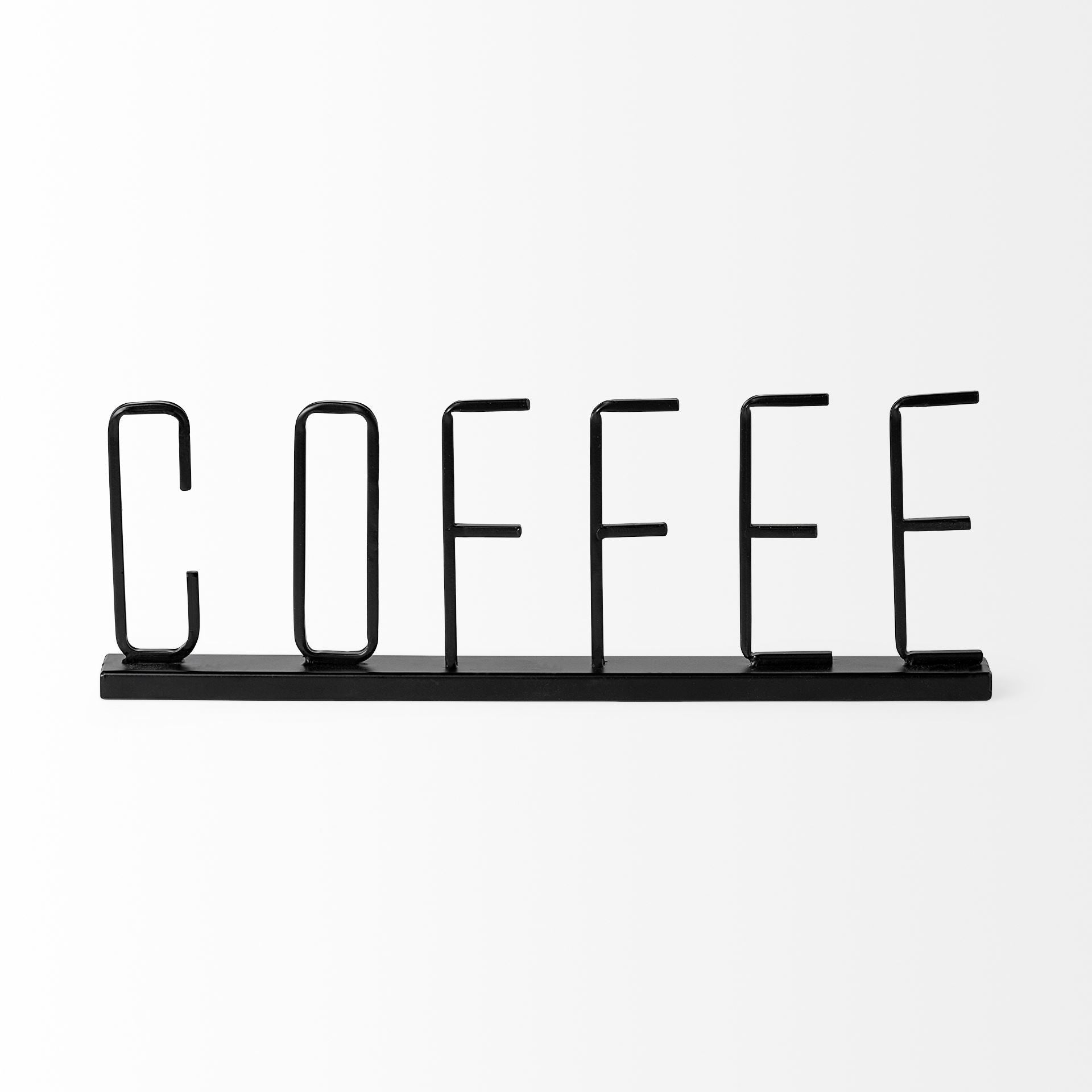 Black Metal Coffee Sign