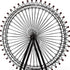 Black Metal London Eye Sculpture