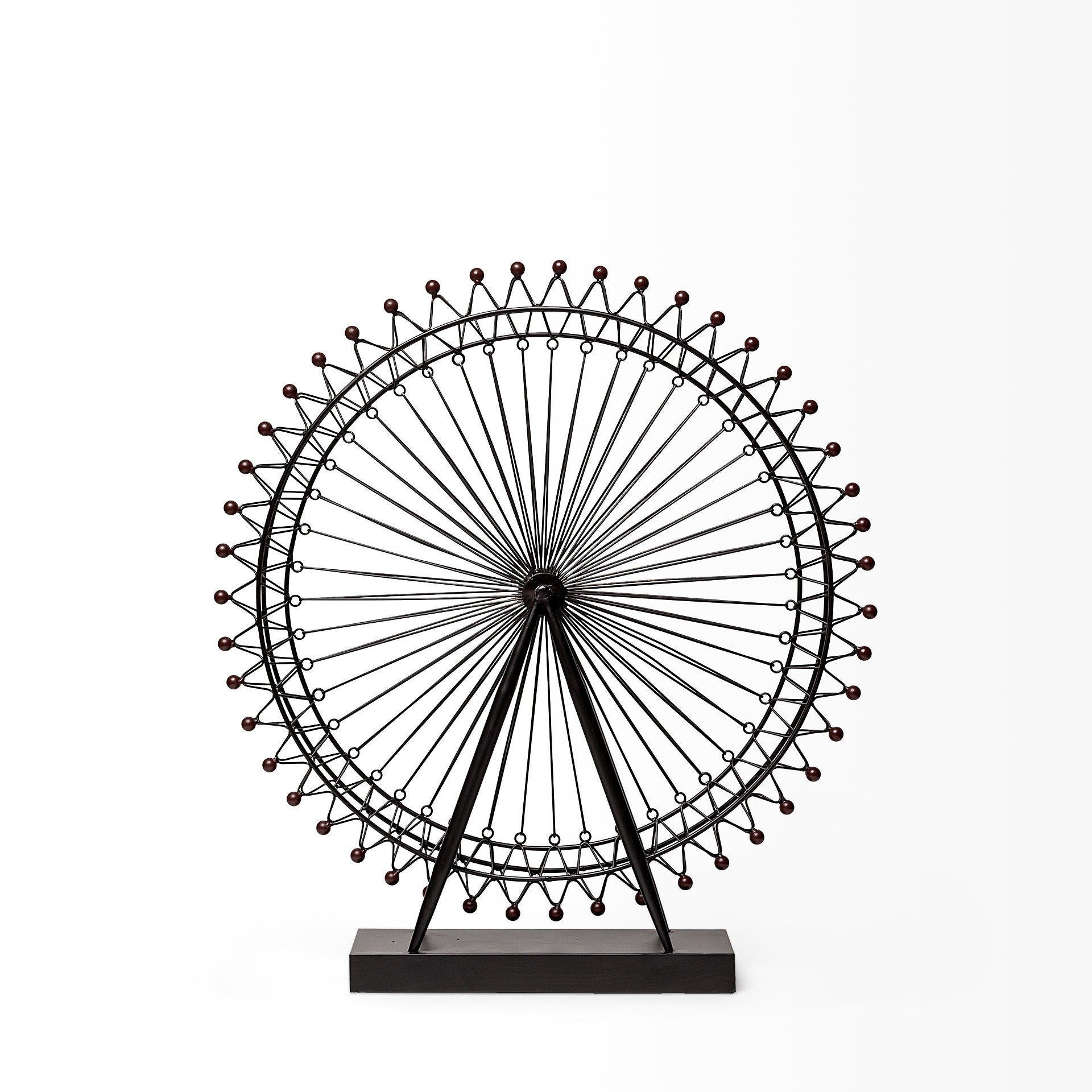 Black Metal London Eye Sculpture