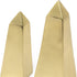 Set Of Two Gold Metal Elongated Pyramid Decor Pieces