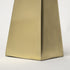 Set Of Two Gold Metal Elongated Pyramid Decor Pieces