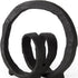 Black Metal Ribbon Loop Sculpture