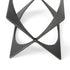 9" Charcoal Gray Metal Circle Square Sculpture