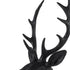 Black Resin Suited Deer Bust Sculpture