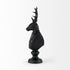 Black Resin Suited Deer Bust Sculpture