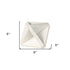 White Marble Geometric Square Sculpture