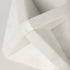 White Marble Geometric Square Sculpture