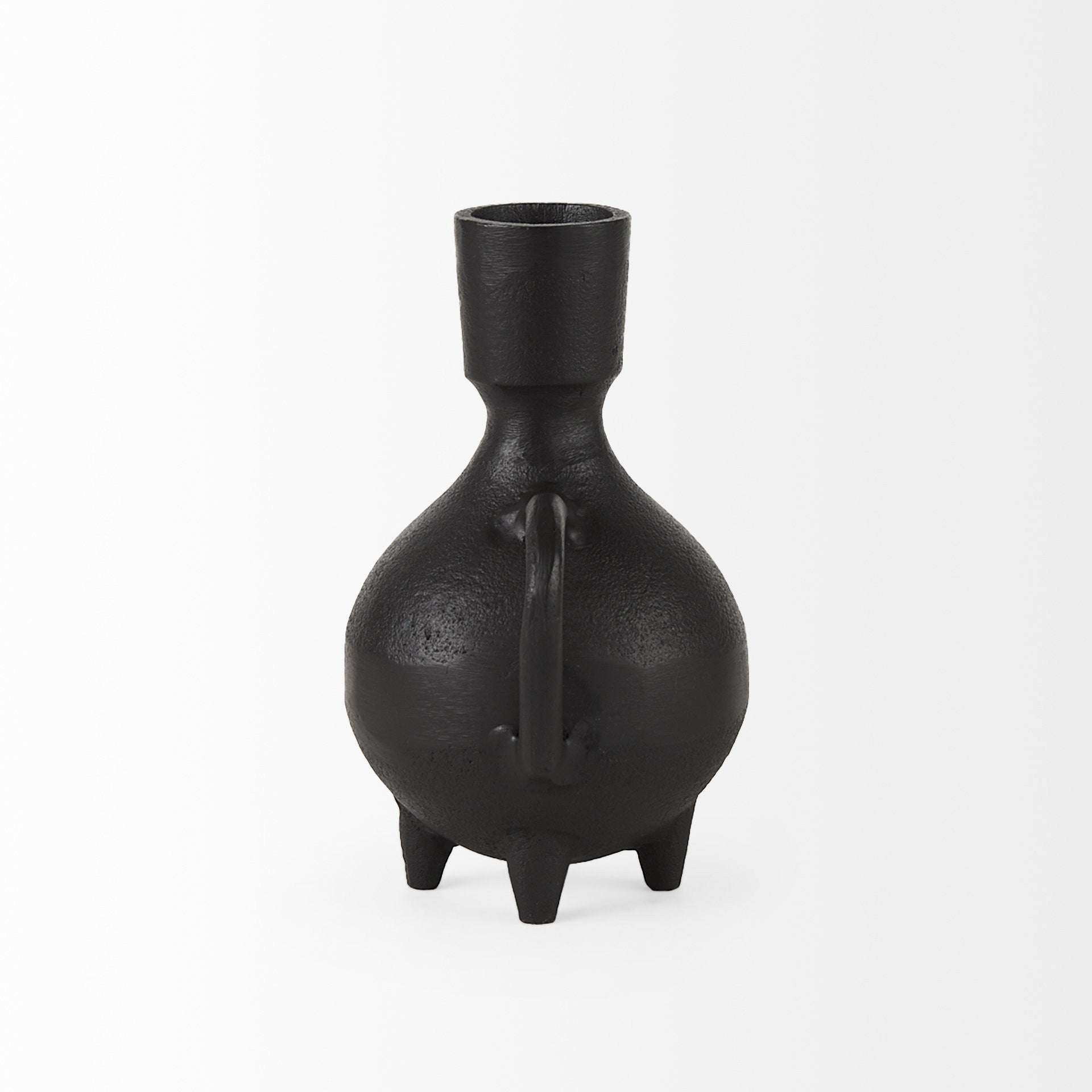 Black Matte Metal Italian Inspired Vase