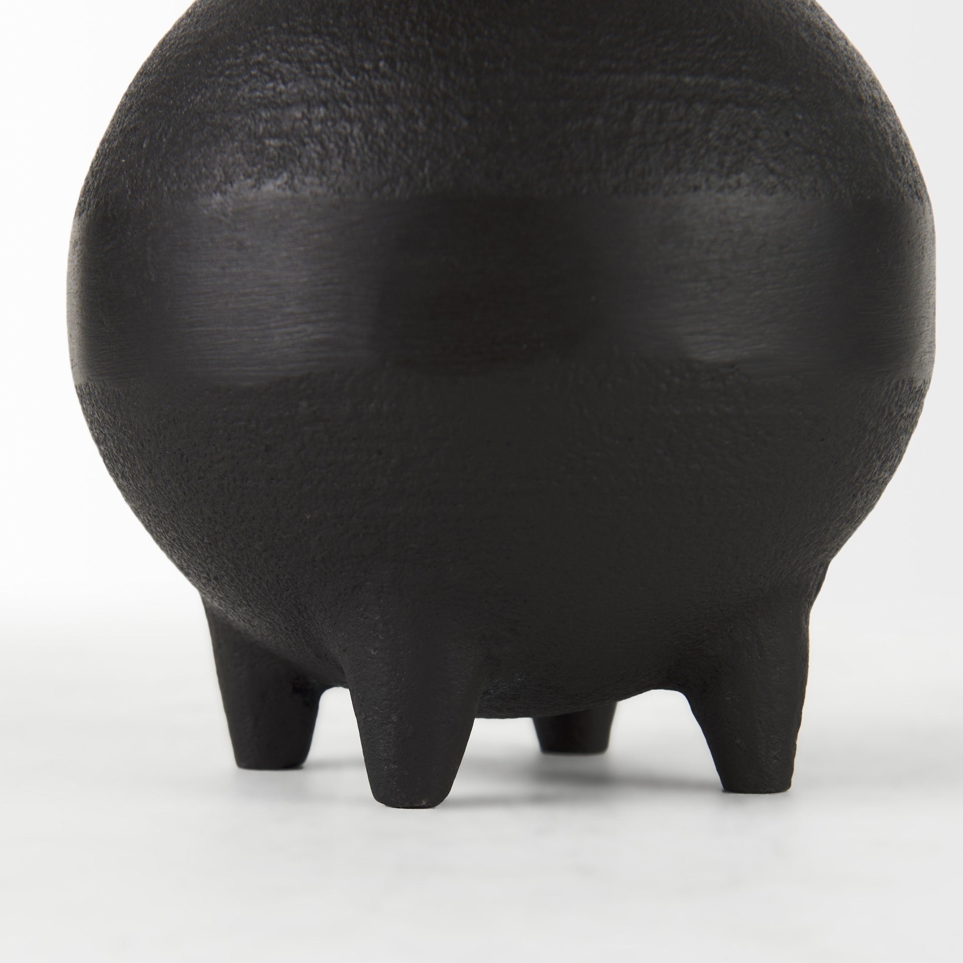 Black Matte Metal Italian Inspired Vase