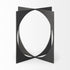 6" Charcoal Gray Metal Circle Square Sculpture