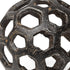 3" Charcoal Metal Decorative Orb Tabletop Sculpture