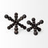 7" Black Beaded Wooden Decorative Jack