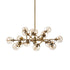 Gold Metal Eighteen Bulb Hanging Chandelier