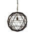 Black Metal Geometric Globe Hanging Light