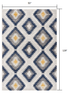 2' X 5' Blue Ikat Kilim Area Rug