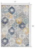 2' X 4' Blue Floral Dhurrie Area Rug