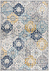 2' X 4' Blue Floral Dhurrie Area Rug