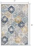 2' X 4' Blue Floral Dhurrie Area Rug