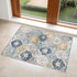 2' X 4' Blue Floral Dhurrie Area Rug