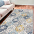 2' X 4' Blue Floral Dhurrie Area Rug