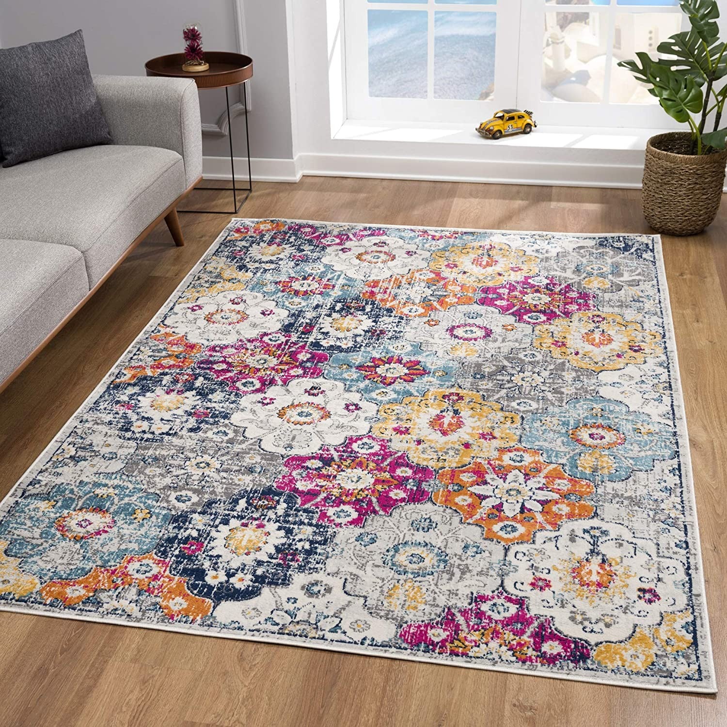 10' Rust Floral Dhurrie Runner Rug