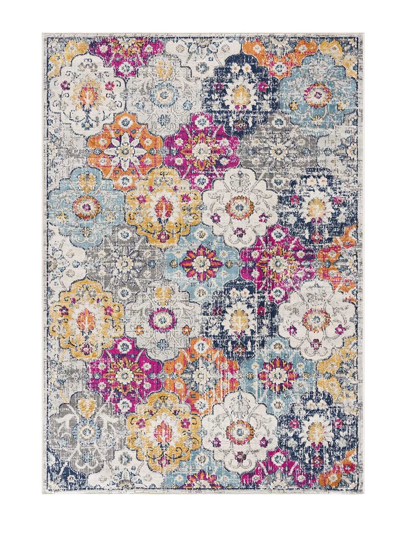 10' Rust Floral Dhurrie Runner Rug