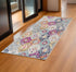 10' Rust Floral Dhurrie Runner Rug