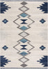 2' X 4' Cream Southwestern Dhurrie Area Rug