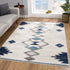 2' X 4' Cream Southwestern Dhurrie Area Rug