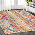 10' Orange And Ivory Southwestern Dhurrie Runner Rug