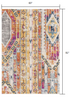 6' X 9' Orange And Ivory Southwestern Dhurrie Area Rug