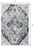 2' X 4' Blue Oriental Dhurrie Area Rug