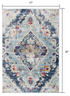 3' X 5' Blue Oriental Dhurrie Area Rug